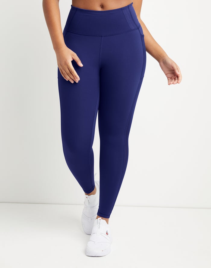 Champion Dame Leggings Mørkeblå - All In 7/8 Pocket - Danmark JIV-047815